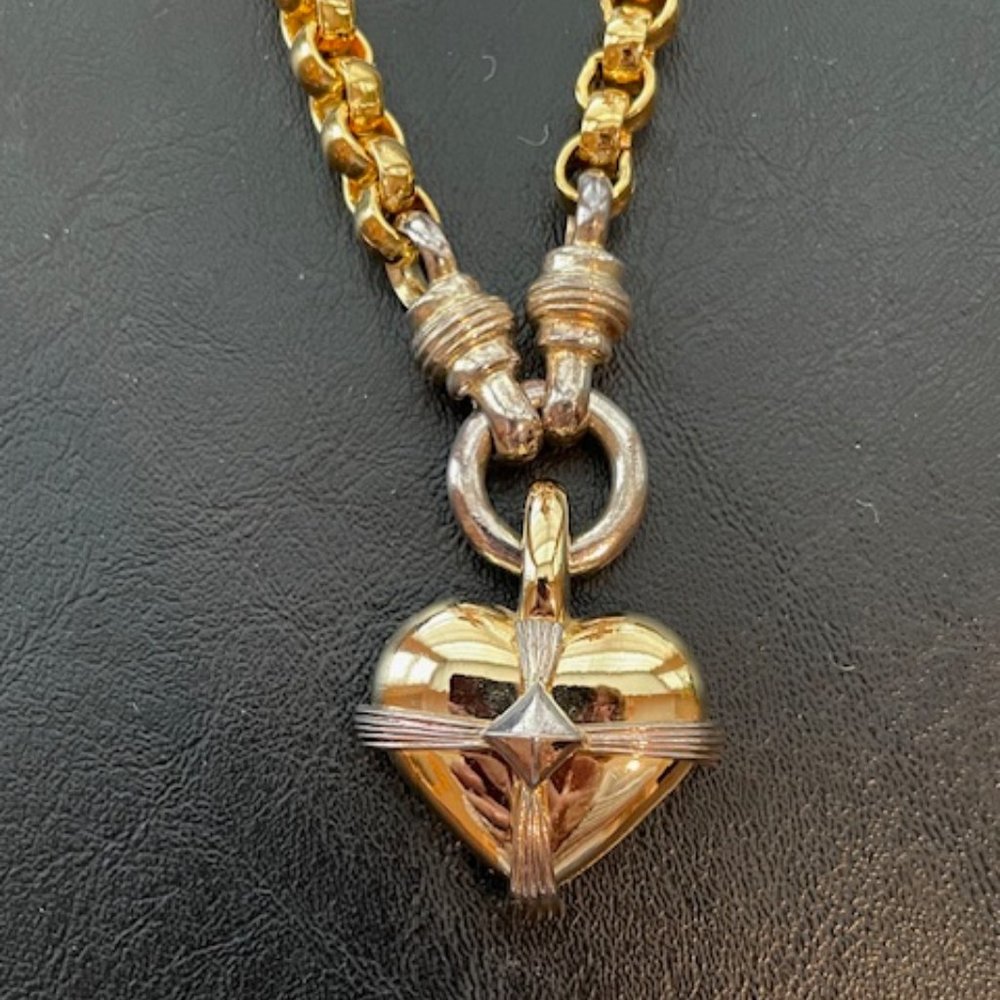 Vintage Catherine Stein necklace with removable heart pendant/pin